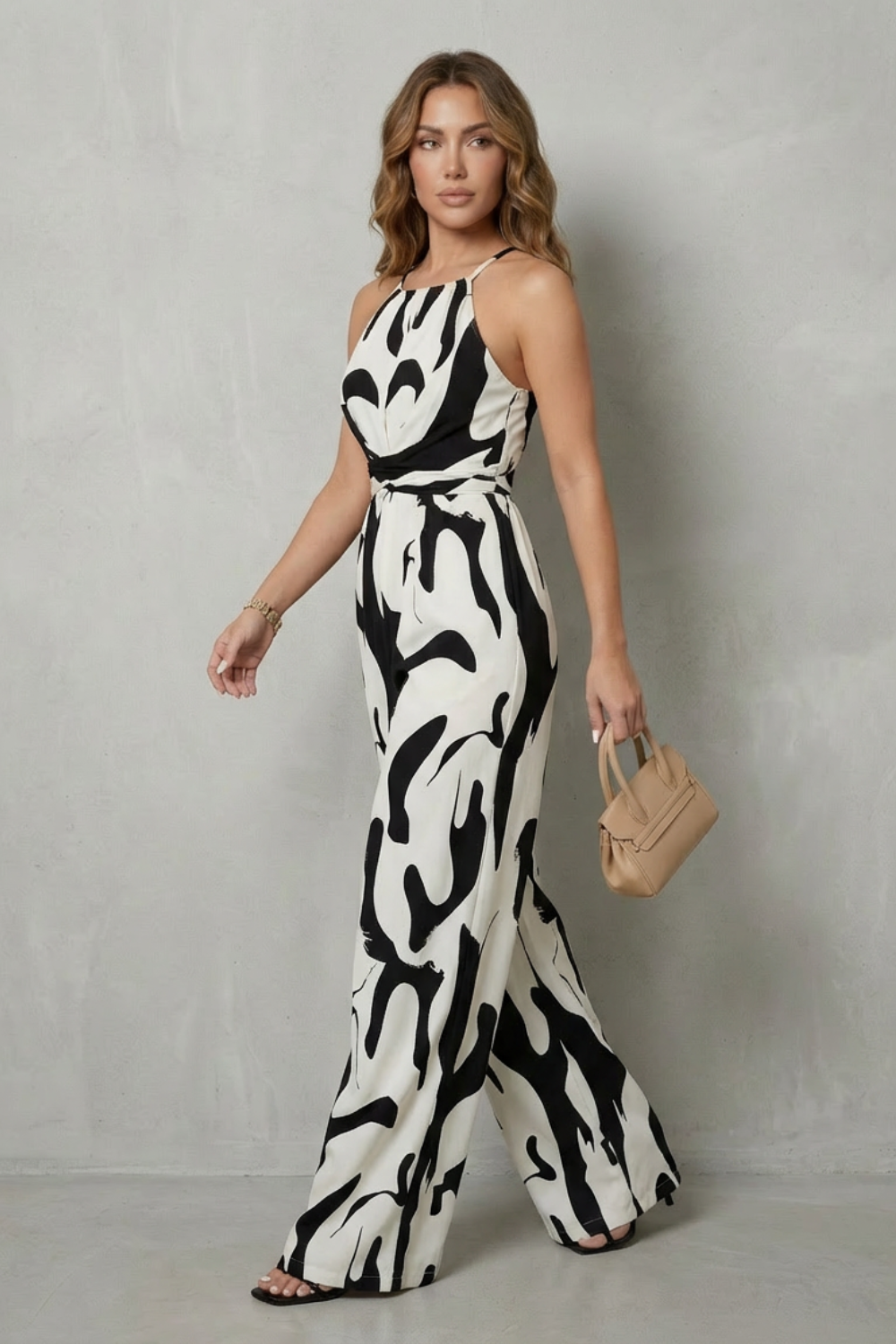 Halter Wide-Leg Jumpsuit