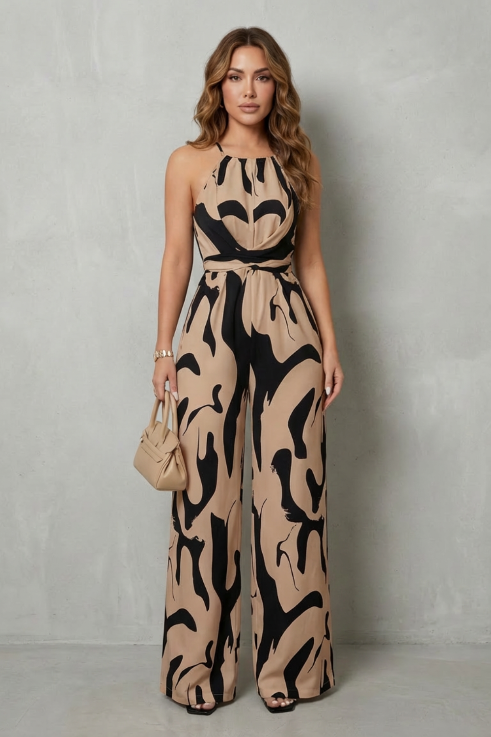 Halter Wide-Leg Jumpsuit