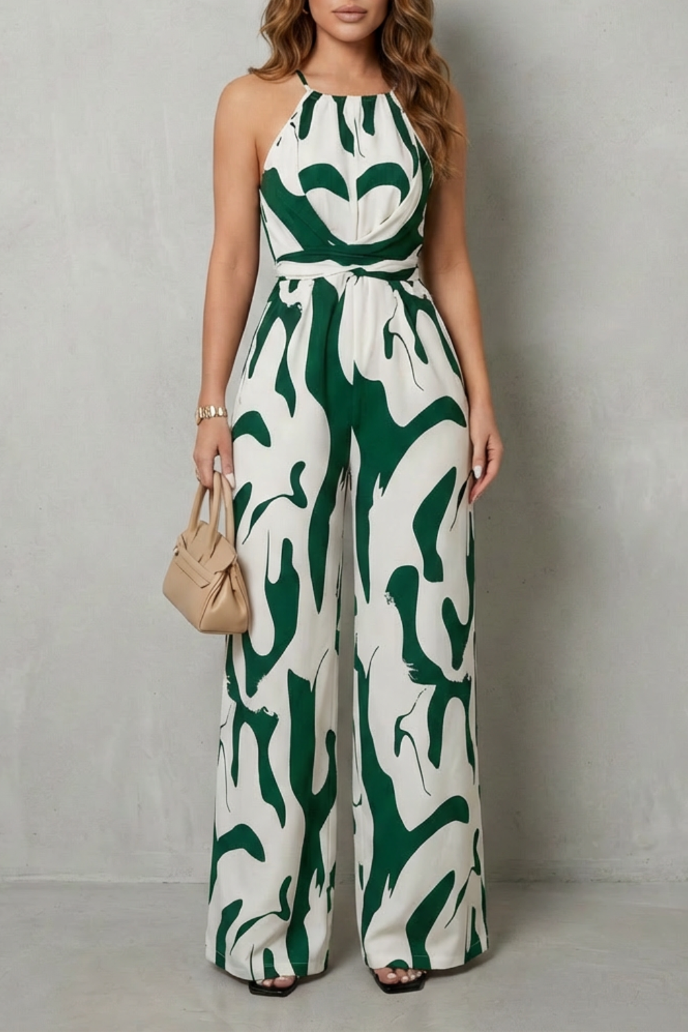 Halter Wide-Leg Jumpsuit