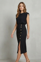 Sleeveless Pockets Summer Elegance