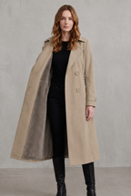 Tailored Knee Length Double-Breasted Winter Coat