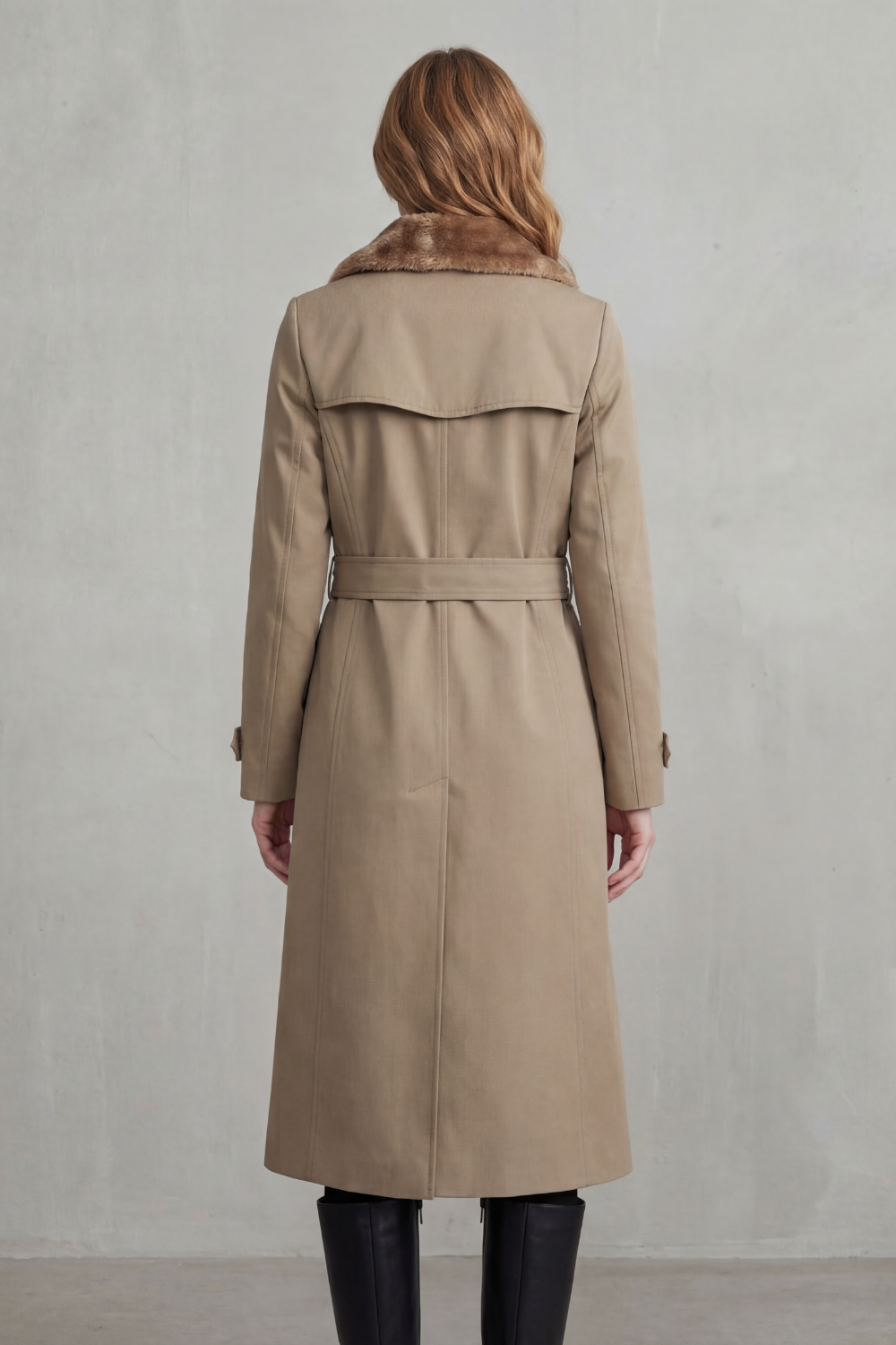 Tailored Knee Length Double-Breasted Winter Coat