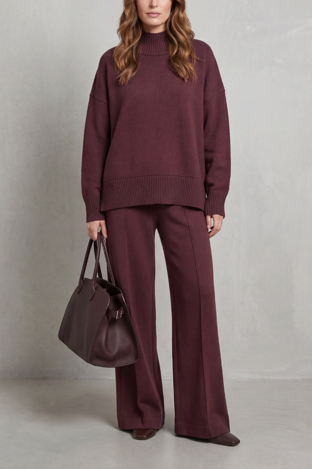 Wide-Leg Knit Lounge Set