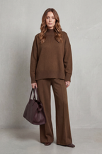Wide-Leg Knit Lounge Set