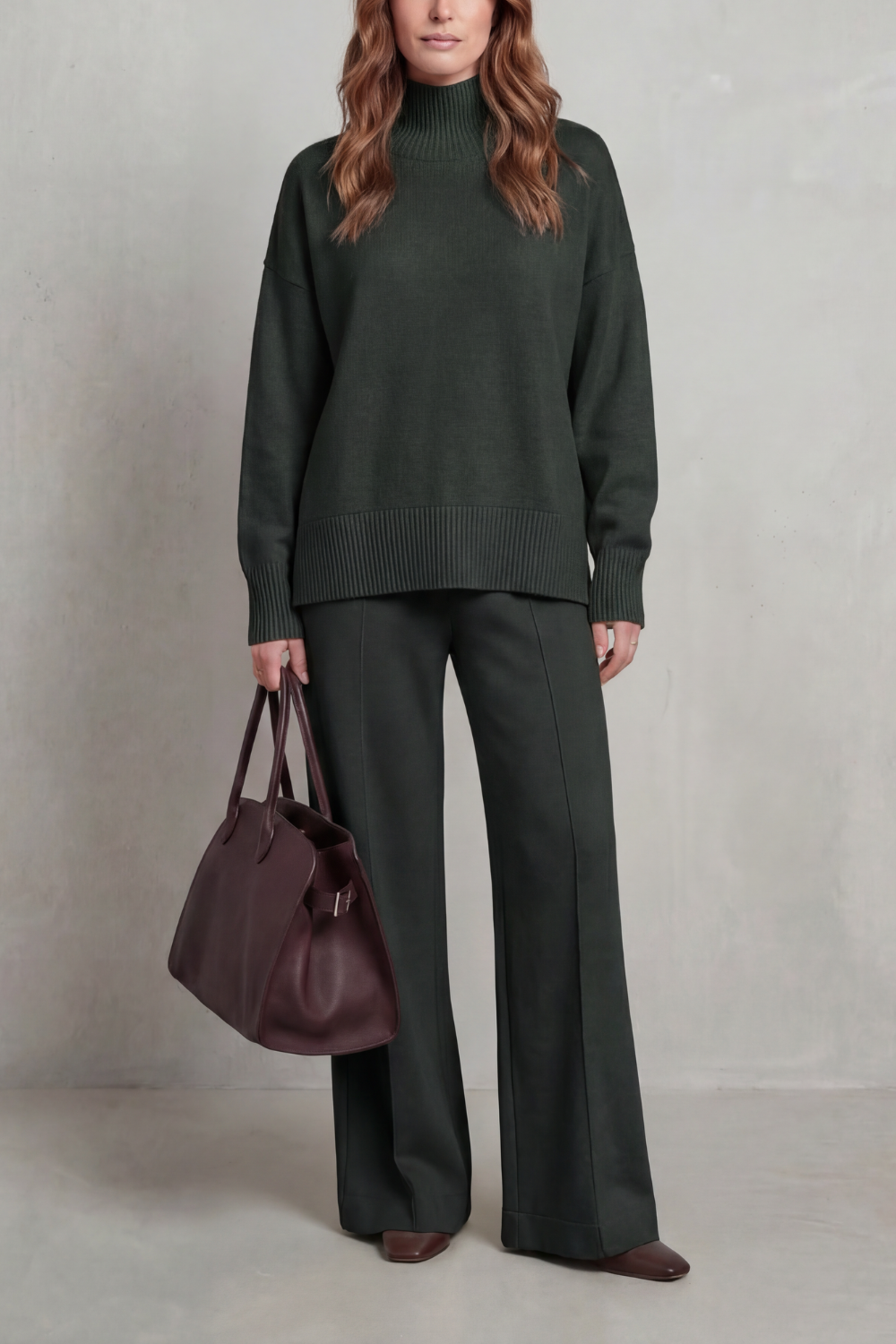 Wide-Leg Knit Lounge Set
