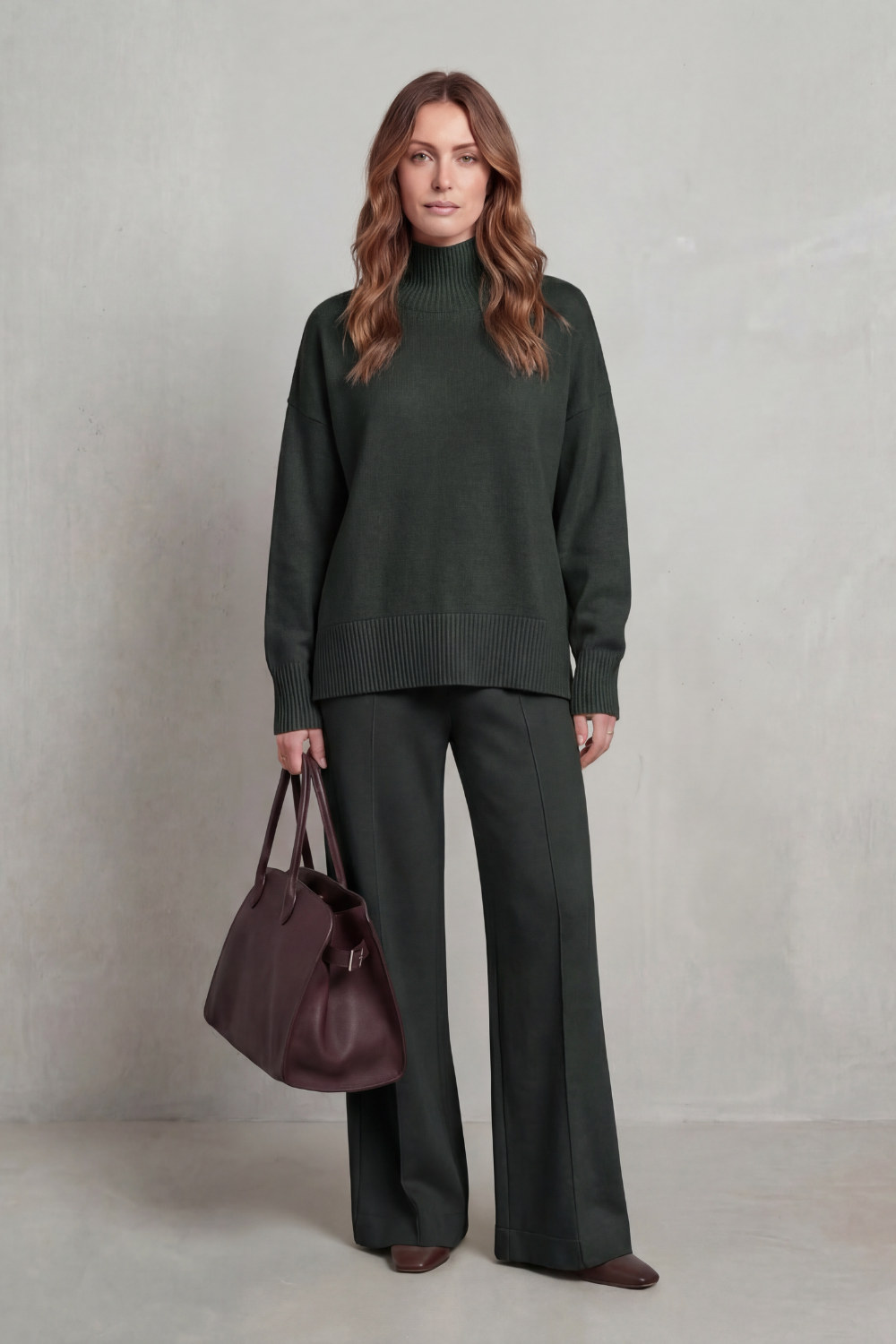 Wide-Leg Knit Lounge Set