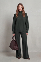 Wide-Leg Knit Lounge Set