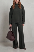 Wide-Leg Knit Lounge Set