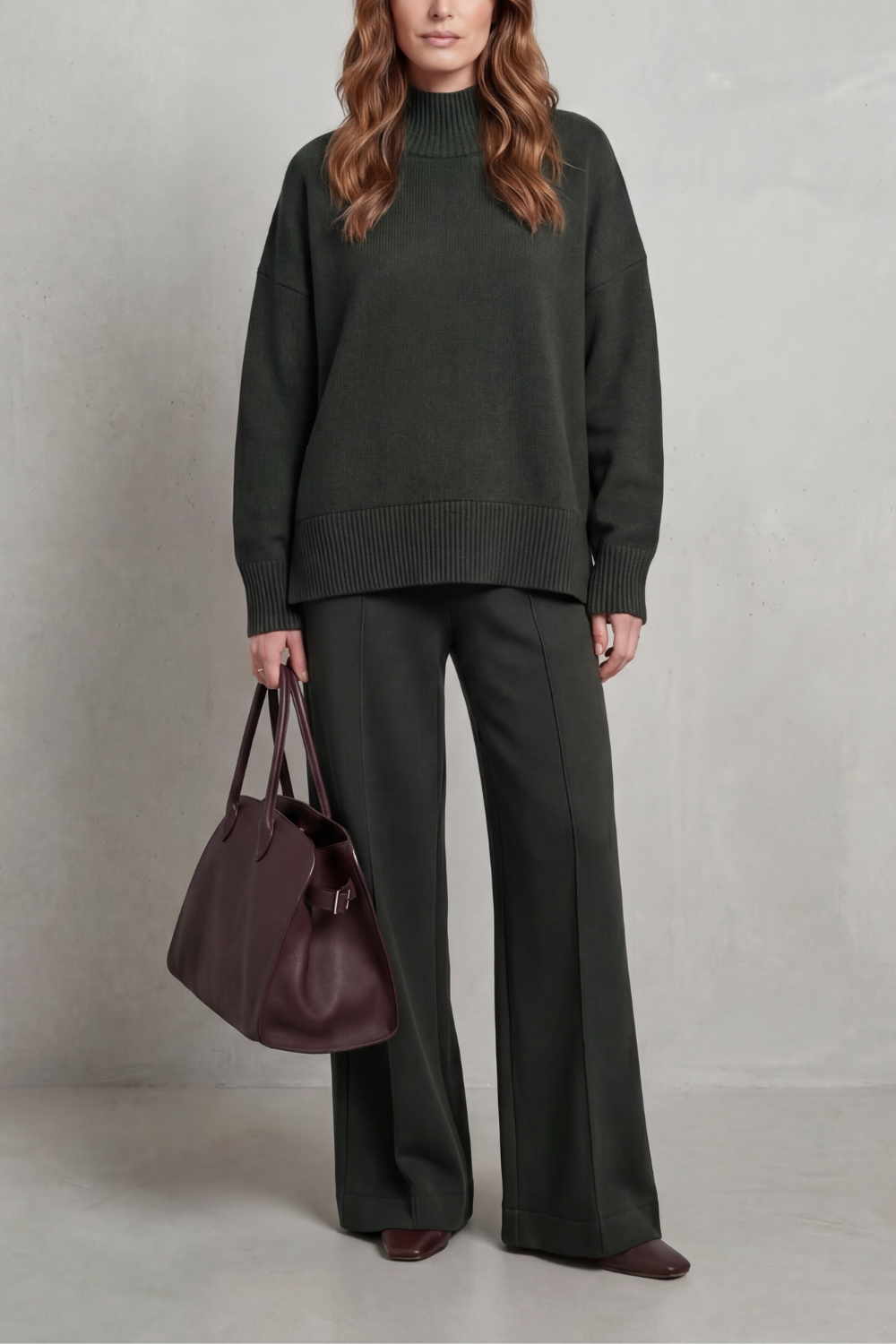 Wide-Leg Knit Lounge Set
