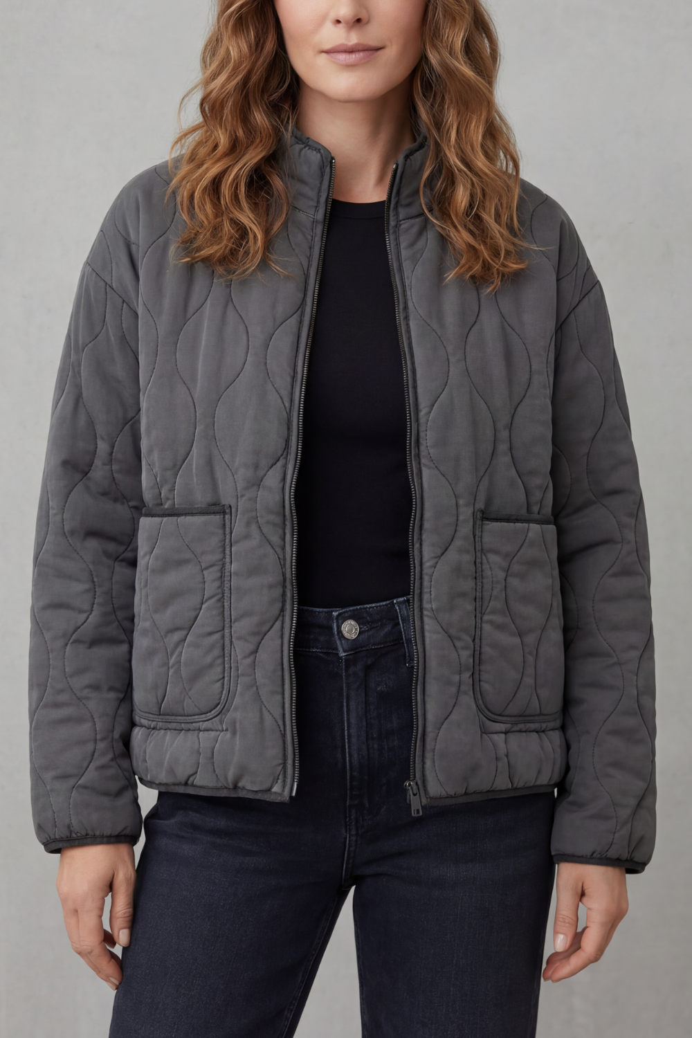 Oversized Zip Puffer Jacket