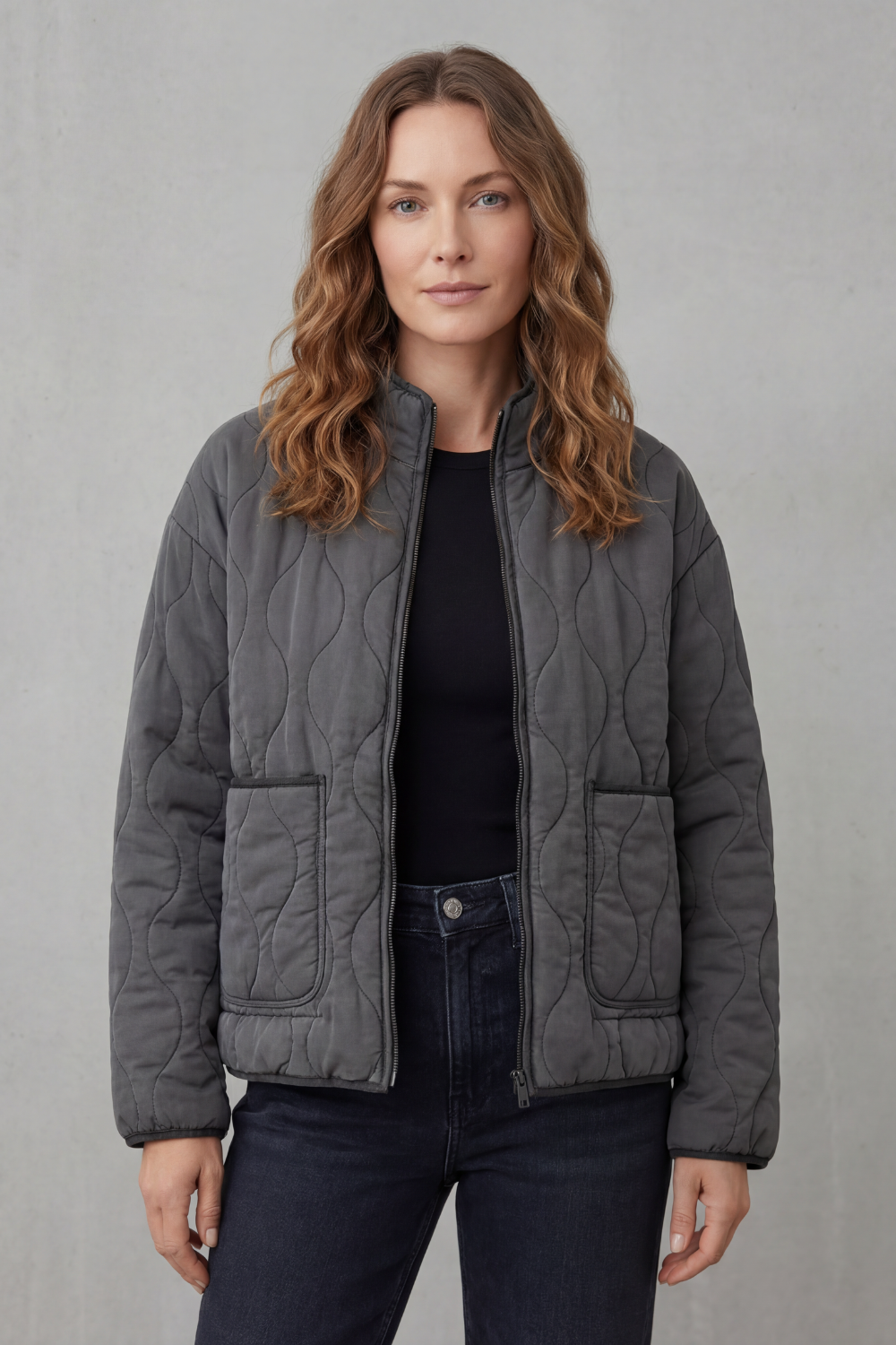 Oversized Zip Puffer Jacket