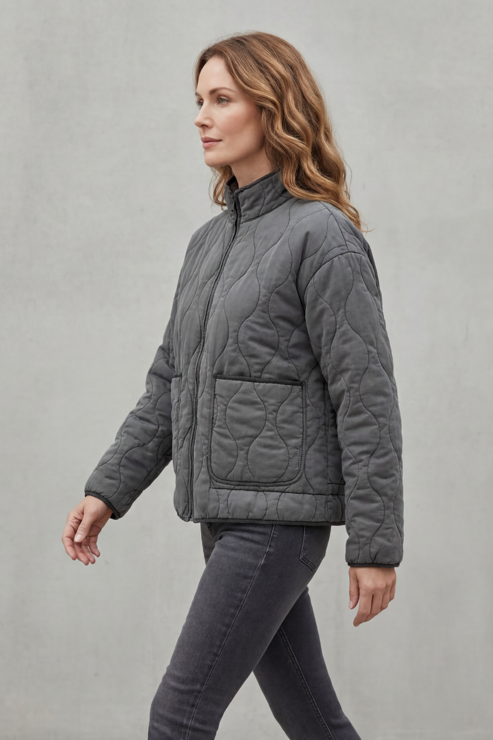 Oversized Zip Puffer Jacket