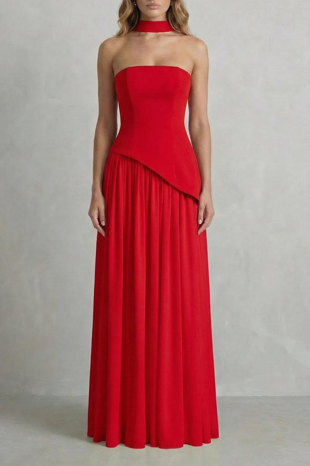 Floor Length Strapless Maxi Dress