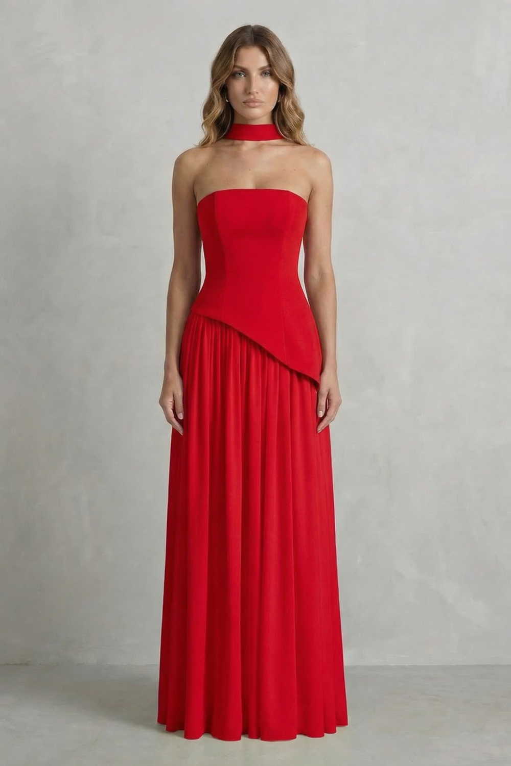 Floor Length Strapless Maxi Dress
