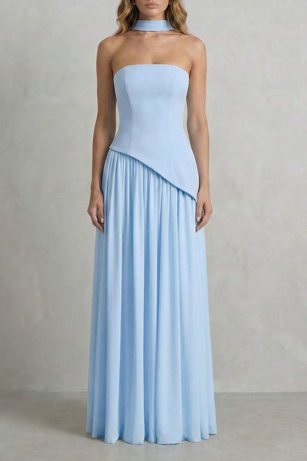 Floor Length Strapless Maxi Dress