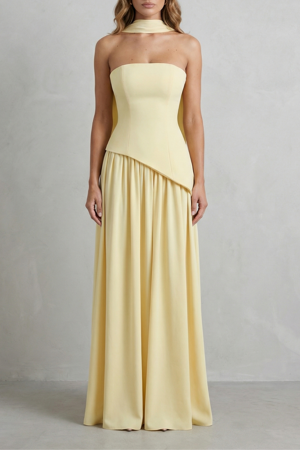 Floor Length Strapless Maxi Dress