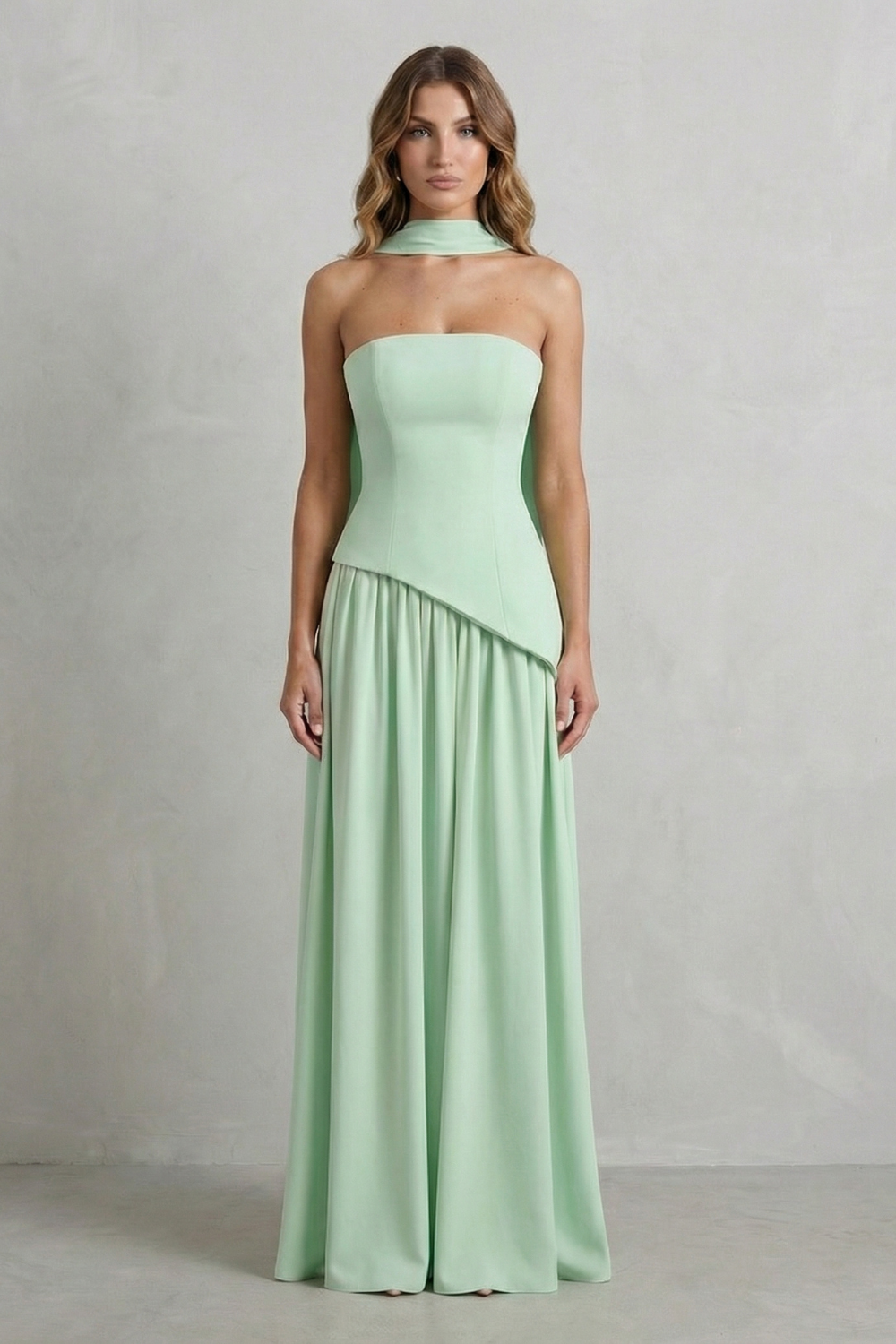 Floor Length Strapless Maxi Dress