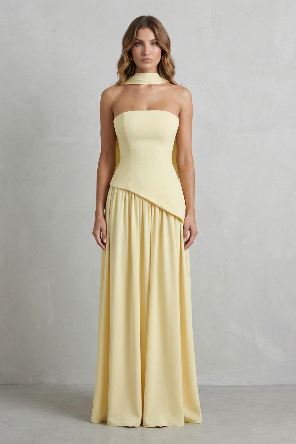 Floor Length Strapless Maxi Dress