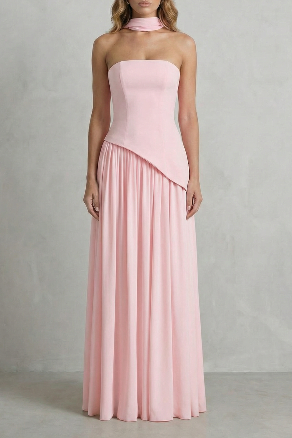 Floor Length Strapless Maxi Dress