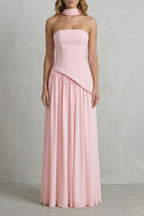 Floor Length Strapless Maxi Dress