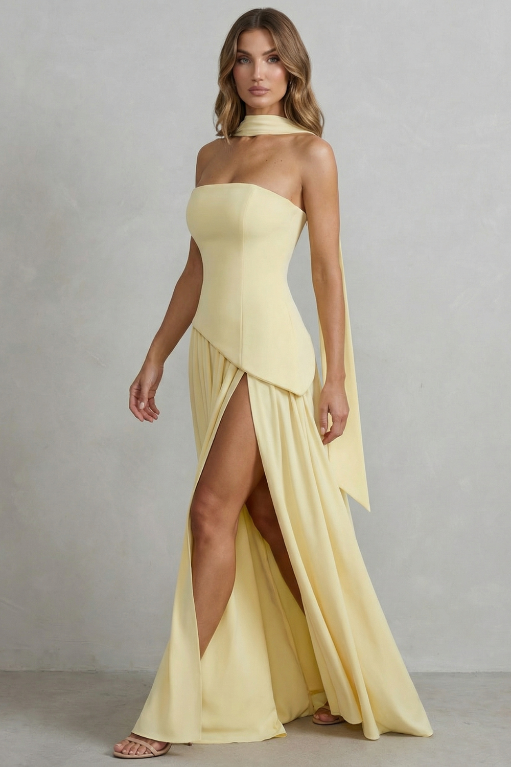 Floor Length Strapless Maxi Dress