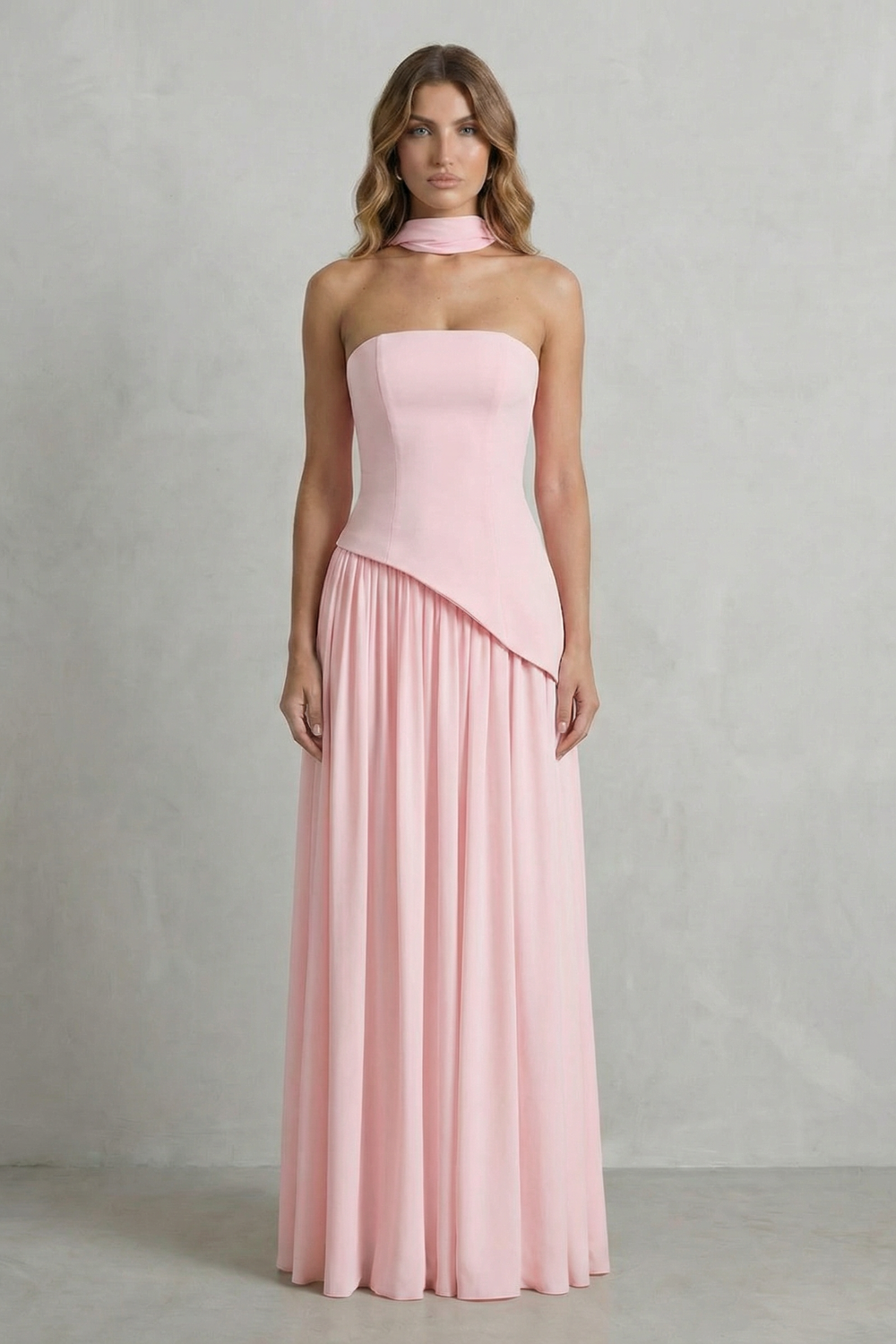 Floor Length Strapless Maxi Dress