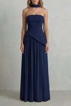 Floor Length Strapless Maxi Dress