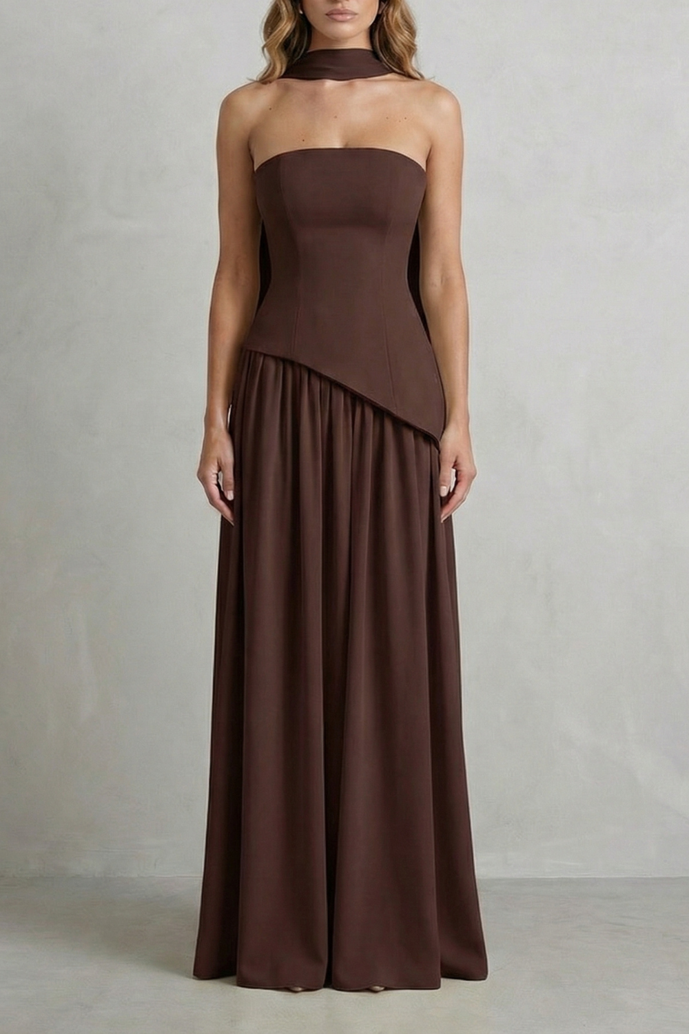 Floor Length Strapless Maxi Dress