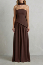 Floor Length Strapless Maxi Dress