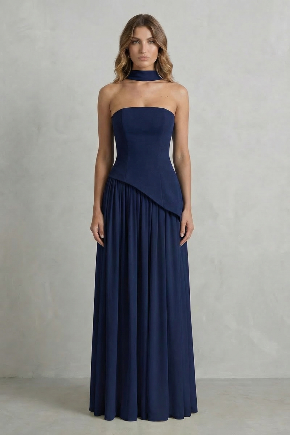 Floor Length Strapless Maxi Dress