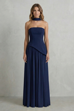 Floor Length Strapless Maxi Dress