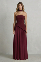 Floor Length Strapless Maxi Dress