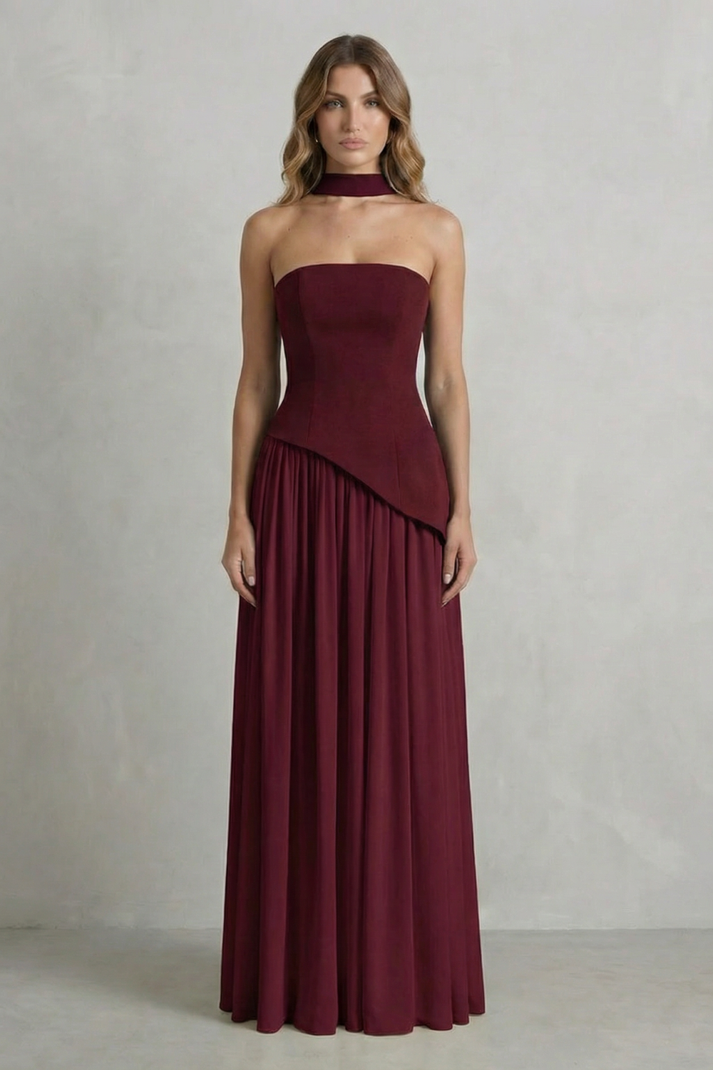 Floor Length Strapless Maxi Dress