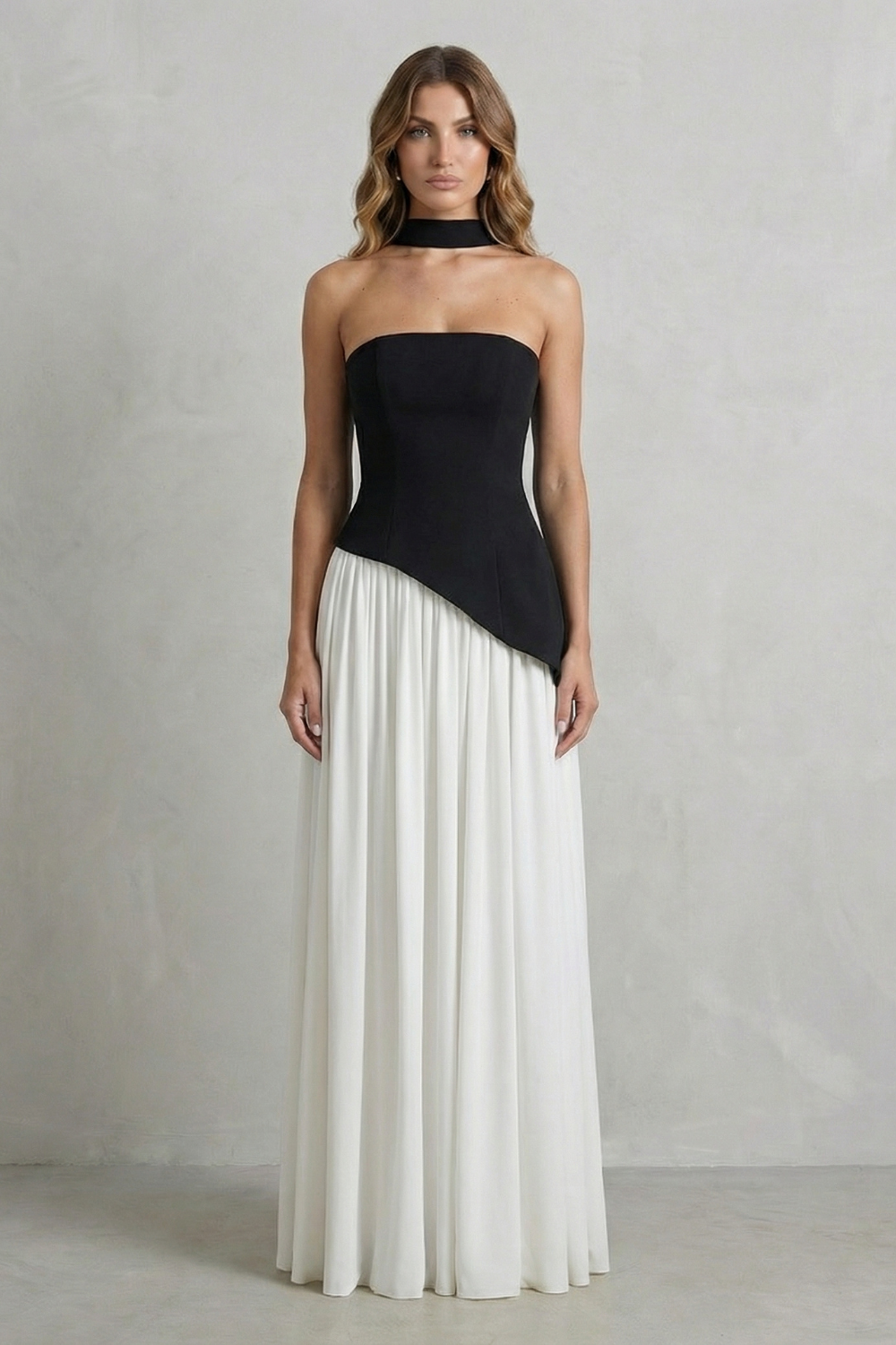 Floor Length Strapless Maxi Dress