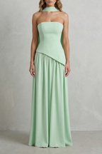 Floor Length Strapless Maxi Dress