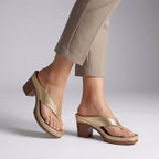 Block Heel Thong Sandals Platform Sole Summer