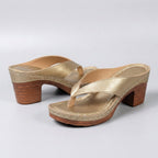 Block Heel Thong Sandals Platform Sole Summer