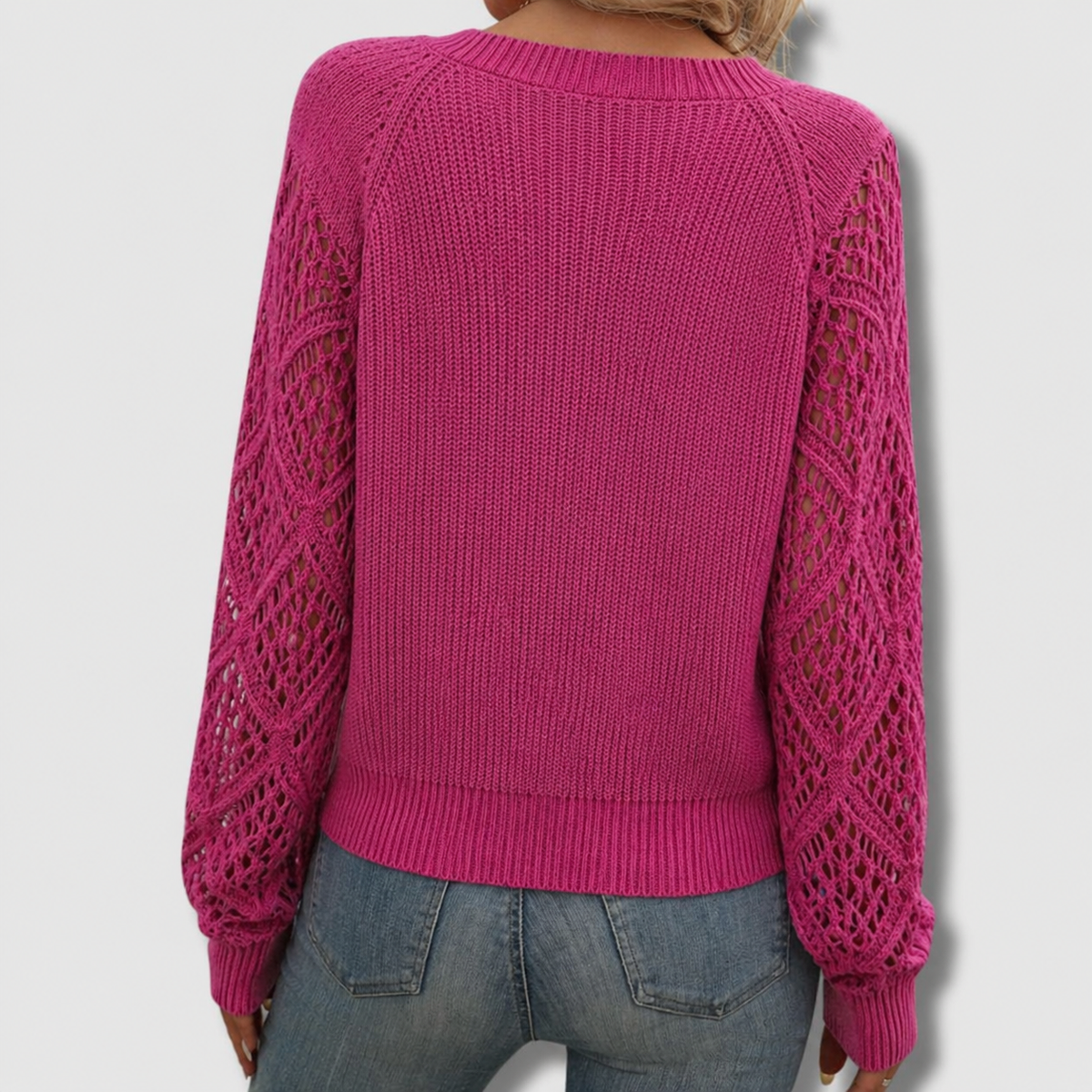 V Neck Jumper Soft Knit Relaxed Fit Long Sleeve Everyday