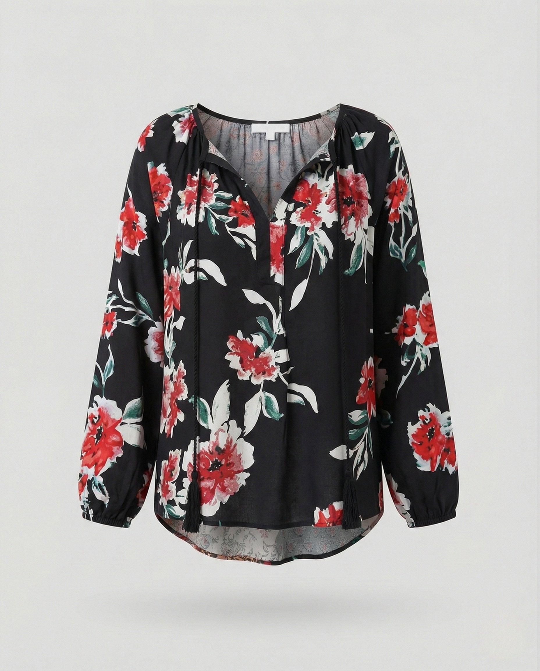 Boho Patchwork Blouse Colourful Casual Relaxed