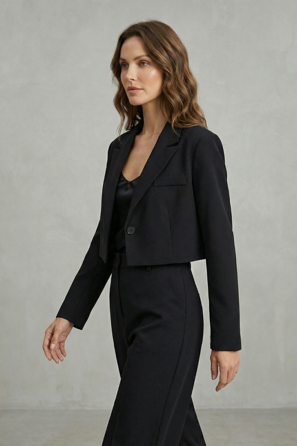 Lapel Long Sleeve Blazer