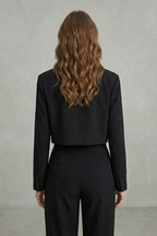 Lapel Long Sleeve Blazer