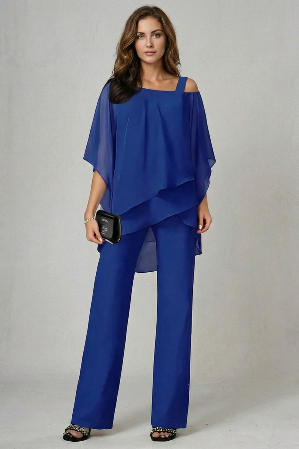 Off Shoulder Wide-Leg Top And Trouser Set
