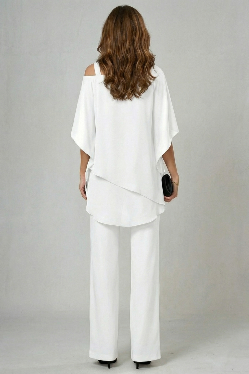 Off Shoulder Wide-Leg Top And Trouser Set