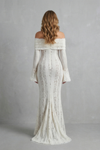 Bodycon Lace Off Shoulder Maxi Dress