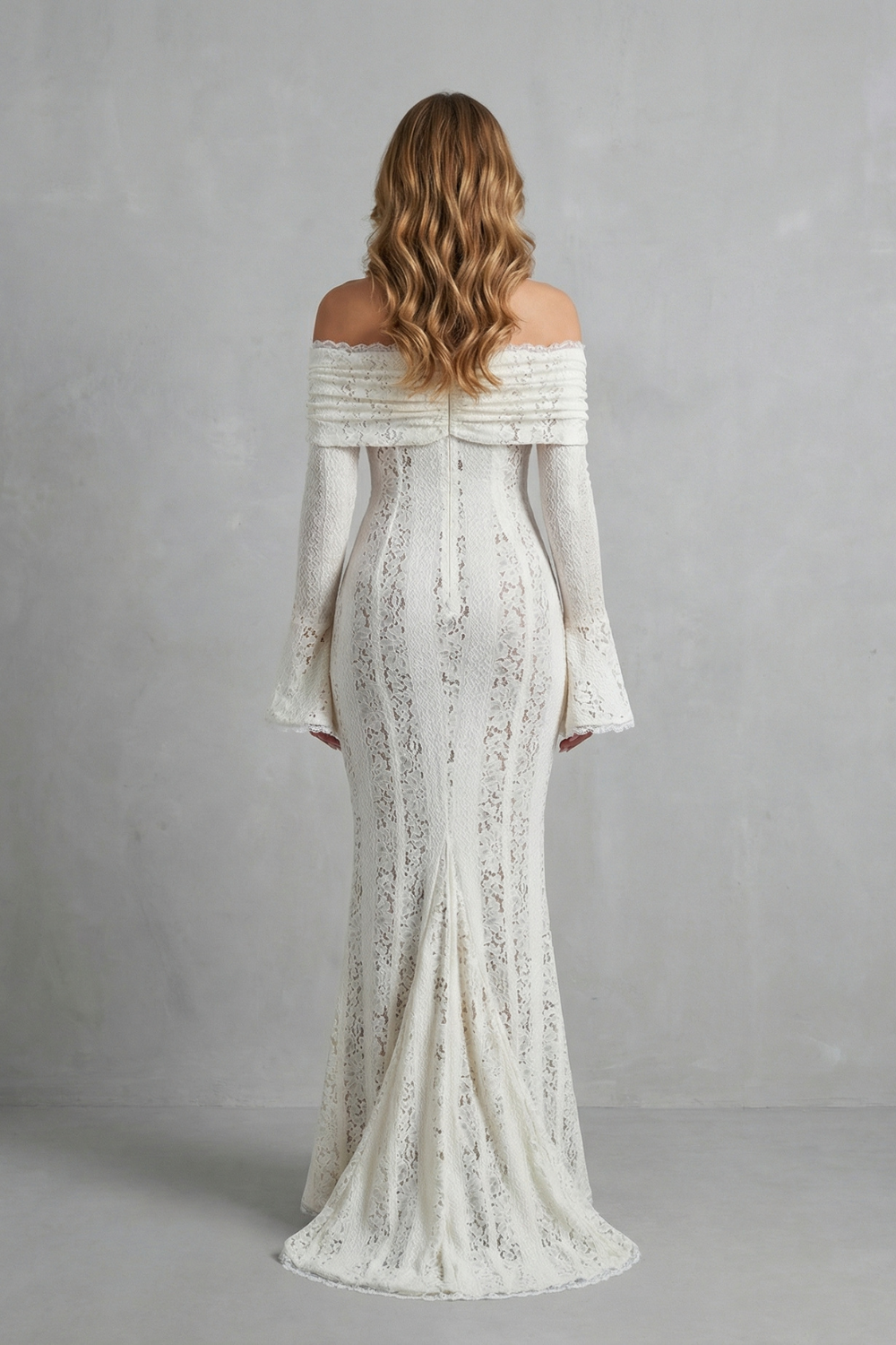 Bodycon Lace Off Shoulder Maxi Dress