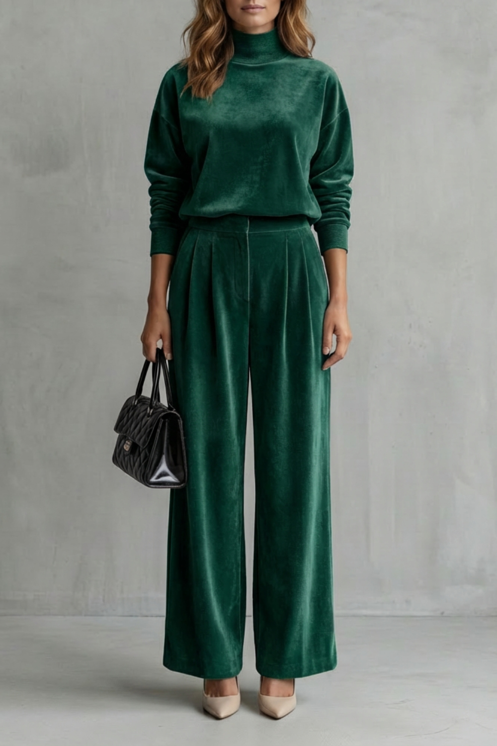 Long Sleeve Wide-Leg Two-Piece Lounge Set