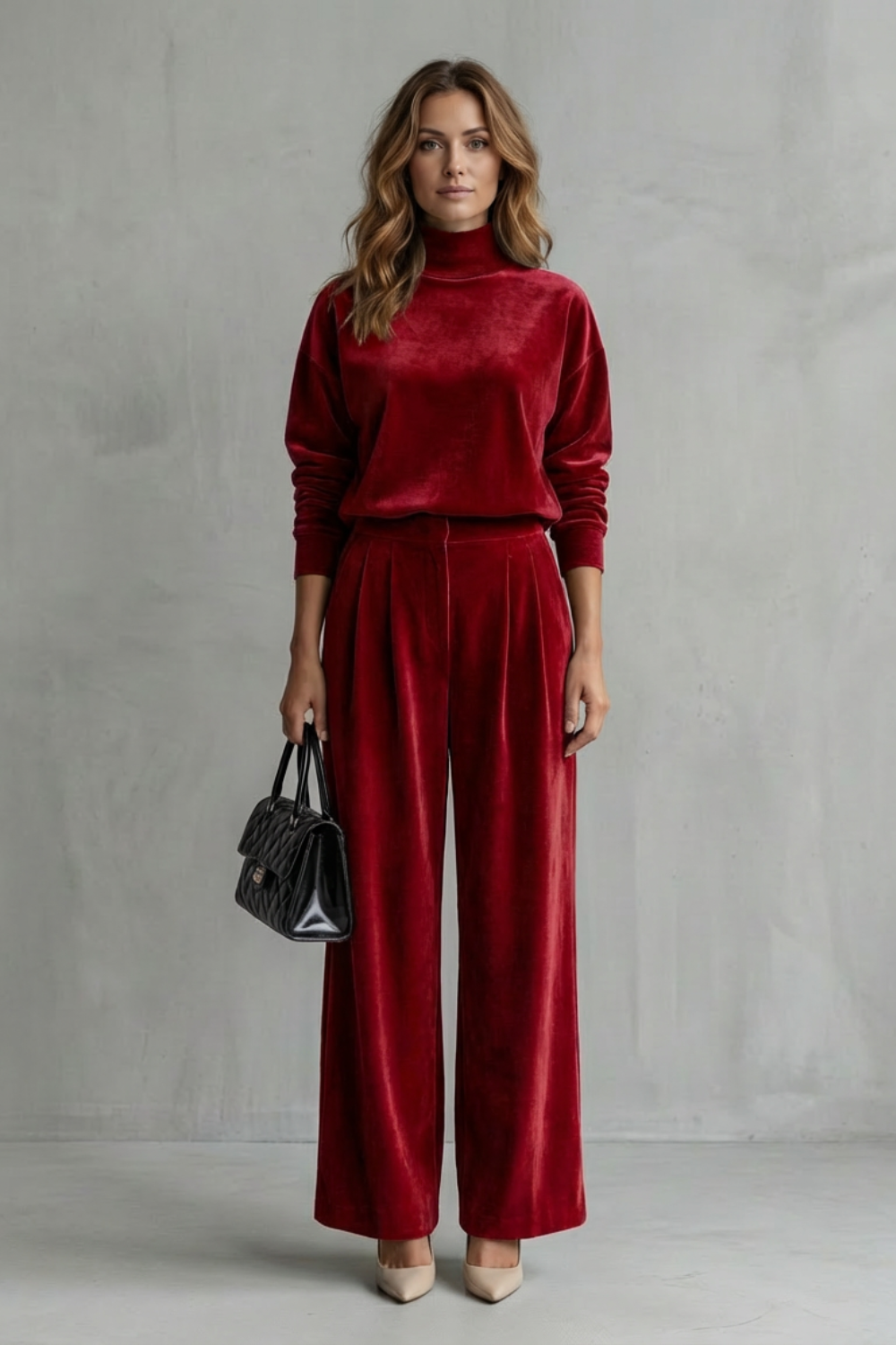 Long Sleeve Wide-Leg Two-Piece Lounge Set