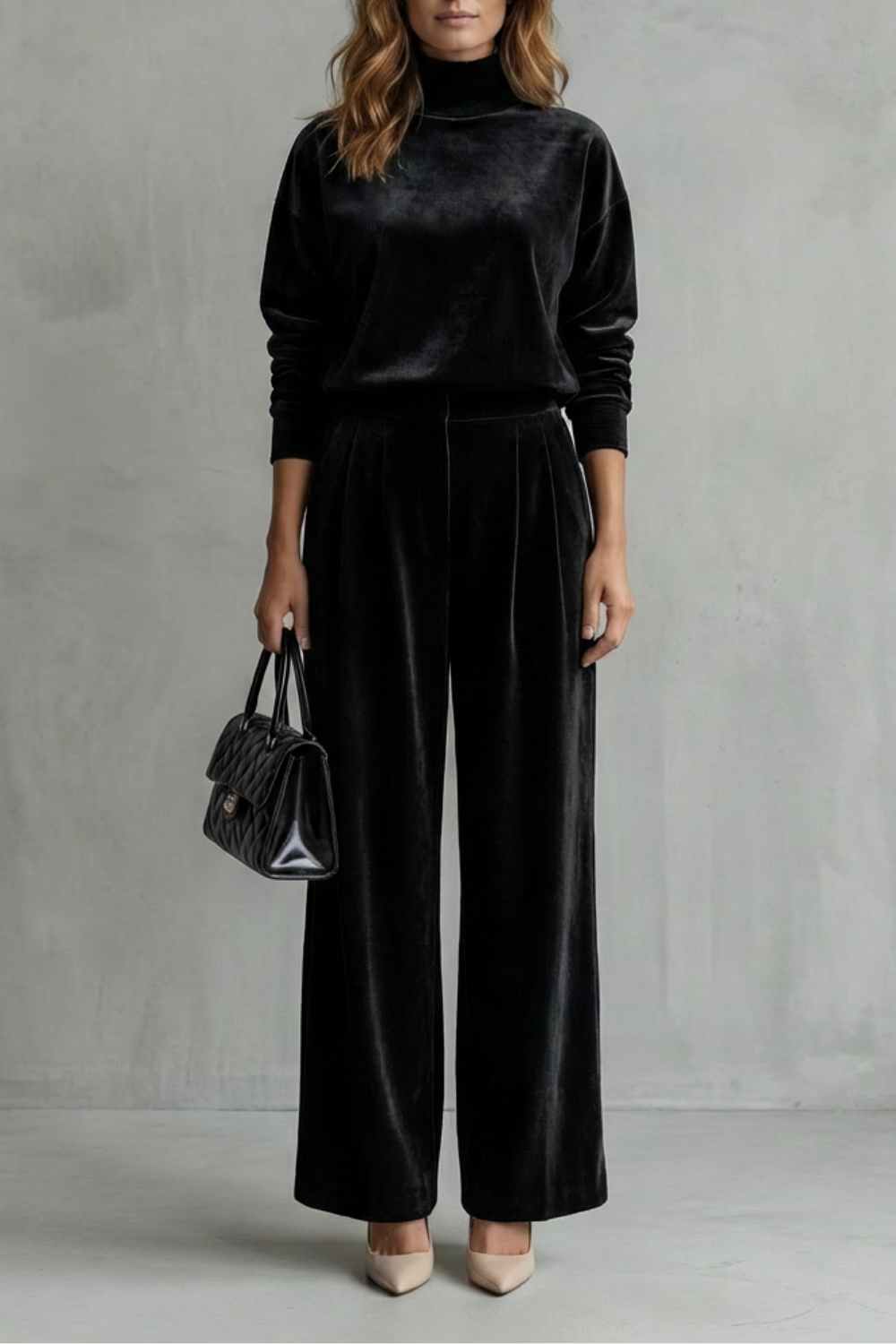 Long Sleeve Wide-Leg Two-Piece Lounge Set