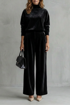 Long Sleeve Wide-Leg Two-Piece Lounge Set