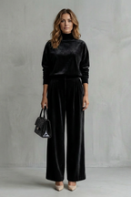 Long Sleeve Wide-Leg Two-Piece Lounge Set